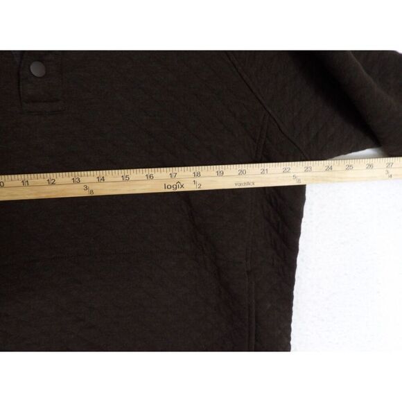Eddie‎ Bauer Brown 1/4 Snap Quilted Pullover w/ Kangaroo Pocket | Medium - Picture 8 of 10